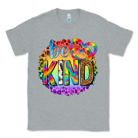 Heather Grey be kind with heart ballons Classic Tee - texasbilliewilder