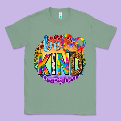 Classic Tee be kind with heart ballons