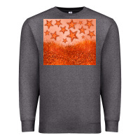 Charcoal Heather orange glitter star Premium Sweatshirt - JahusDesignShop