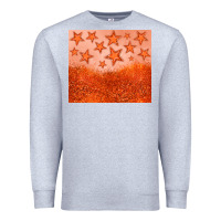 Heather Grey orange glitter star Premium Sweatshirt - JahusDesignShop