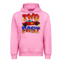 Fuchsia Pink two fast boys birthday racing car Urban Hoodie - MaliasSmallBusiness
