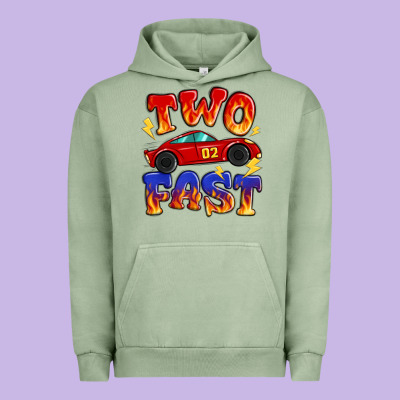 Two Fast Boys Birthday Racing Car Urban Hoodie Designed By Maliassmallbusiness