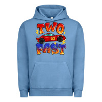 Pigment Pebble Blue two fast boys birthday racing car Urban Hoodie - MaliasSmallBusiness