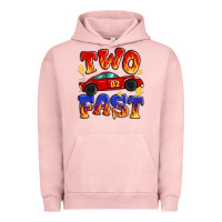 Pigment Salmon two fast boys birthday racing car Urban Hoodie - MaliasSmallBusiness