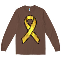 Chestnut Gold Cancer ribbon Long Sleeve Tee - RanaPortraitStore