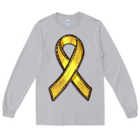 Moon Dust Gold Cancer ribbon Long Sleeve Tee - RanaPortraitStore