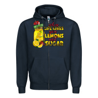 Navy when life gives you lemons add sugar Zipper Hoodie - texasbilliewilder