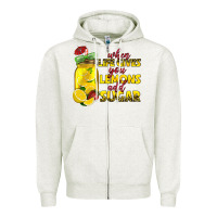 Oatmeal Heather when life gives you lemons add sugar Zipper Hoodie - texasbilliewilder