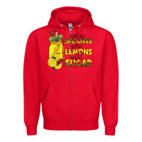 Red when life gives you lemons add sugar Zipper Hoodie - texasbilliewilder
