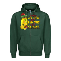 Sports Green when life gives you lemons add sugar Zipper Hoodie - texasbilliewilder