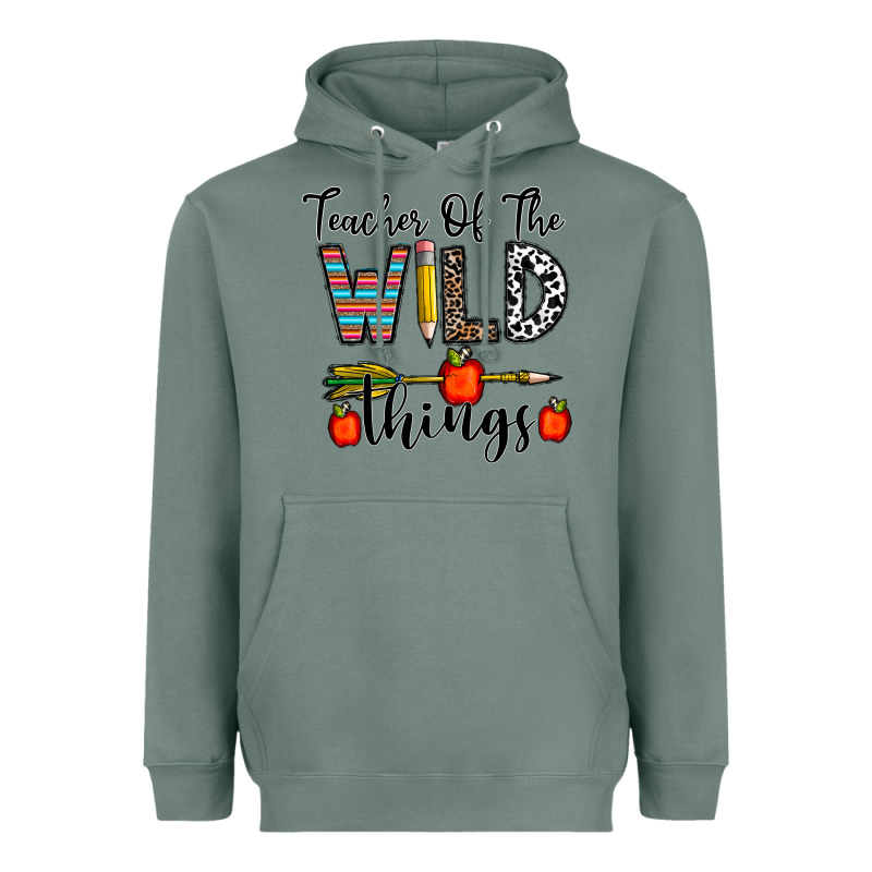 Teacher Of The Wild Things Heavyweight Hoodie by CowhideDigitalArt | Teevron