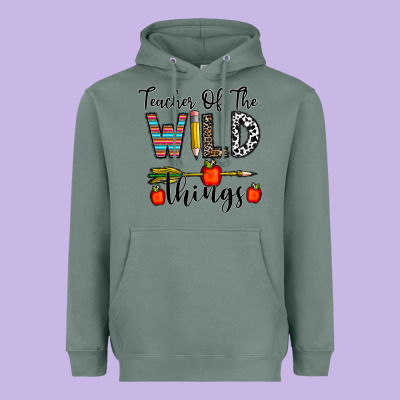 Teacher Of The Wild Things Heavyweight Hoodie Designed By Cowhidedigitalart