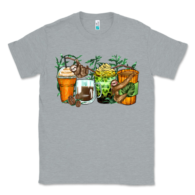 Sloth Coffee Cups Classic Tee by Zillion Design Studio | Teevron