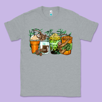 Classic Tee sloth coffee cups