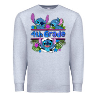 Heather Grey preview flower stitch 4 th grade Premium Sweatshirt - AdoDesignShop