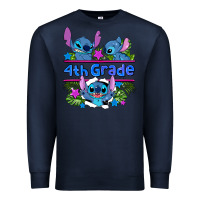 Navy preview flower stitch 4 th grade Premium Sweatshirt - AdoDesignShop