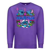 Purple preview flower stitch 4 th grade Premium Sweatshirt - AdoDesignShop