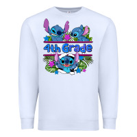 White preview flower stitch 4 th grade Premium Sweatshirt - AdoDesignShop