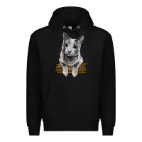 Black Russian Blue Cat Face Premium Hoodie - LillyAllenDesigns