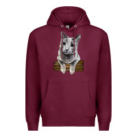 Burgundy Russian Blue Cat Face Premium Hoodie - LillyAllenDesigns