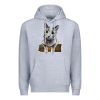 Heather Grey Russian Blue Cat Face Premium Hoodie - LillyAllenDesigns