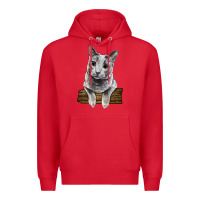 Red Russian Blue Cat Face Premium Hoodie - LillyAllenDesigns