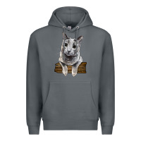 Rock Russian Blue Cat Face Premium Hoodie - LillyAllenDesigns