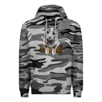 Slate Camo Russian Blue Cat Face Premium Hoodie - LillyAllenDesigns