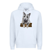 White Russian Blue Cat Face Premium Hoodie - LillyAllenDesigns