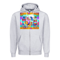 Heather Grey stitch summer coffee cups Zipper Hoodie - Zillion Design Studio