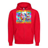 Red stitch summer coffee cups Zipper Hoodie - Zillion Design Studio