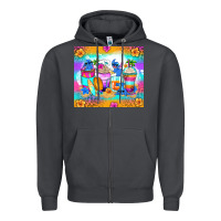 Smoke stitch summer coffee cups Zipper Hoodie - Zillion Design Studio