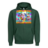 Sports Green stitch summer coffee cups Zipper Hoodie - Zillion Design Studio