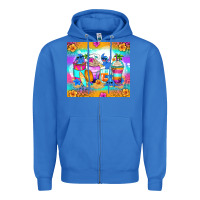 True Royal stitch summer coffee cups Zipper Hoodie - Zillion Design Studio