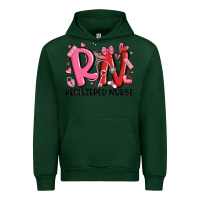 Forest Green rn registered nurse valentines day Urban Hoodie - MaliasSmallBusiness