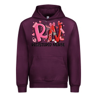 Mauve Wine rn registered nurse valentines day Urban Hoodie - MaliasSmallBusiness