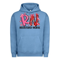 Pigment Pebble Blue rn registered nurse valentines day Urban Hoodie - MaliasSmallBusiness