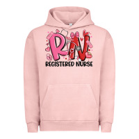 Pigment Salmon rn registered nurse valentines day Urban Hoodie - MaliasSmallBusiness