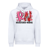 White rn registered nurse valentines day Urban Hoodie - MaliasSmallBusiness