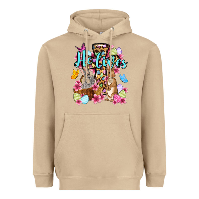 Easter Day He Lives Heavyweight Hoodie by OliviaCreatesArt | Teevron