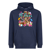 Navy Easter Day He lives Heavyweight Hoodie - OliviaCreatesArt