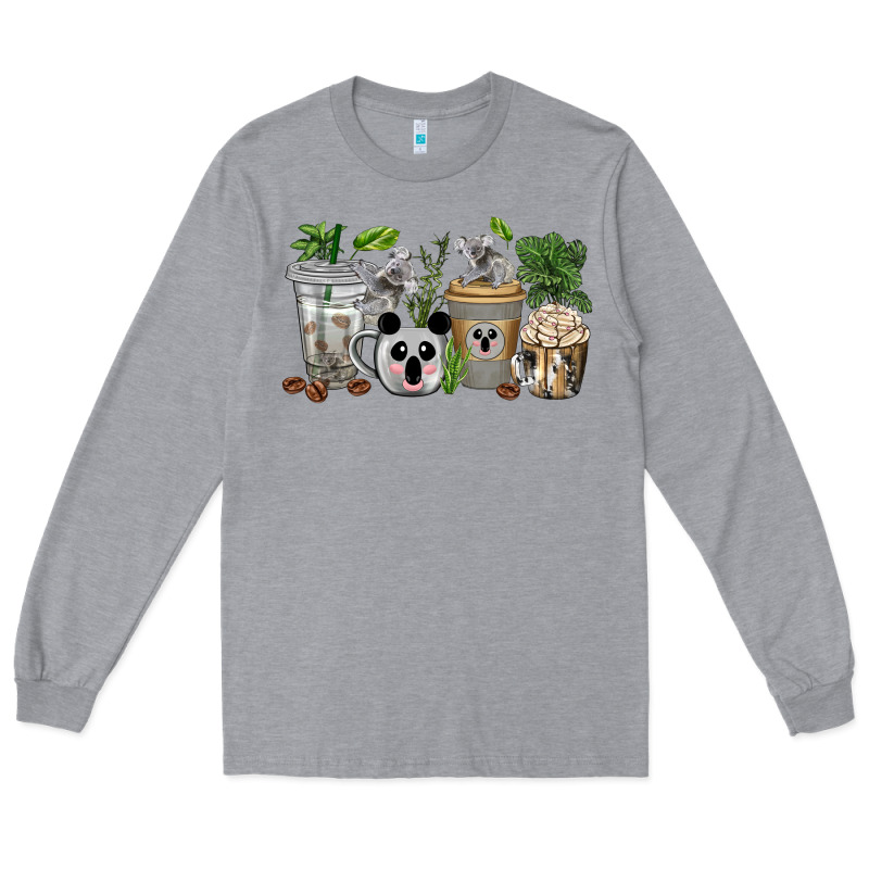 Koala Coffee Cups Long Sleeve Tee by texasbilliewilder | Teevron