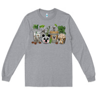 Heather Grey koala coffee cups Long Sleeve Tee - texasbilliewilder