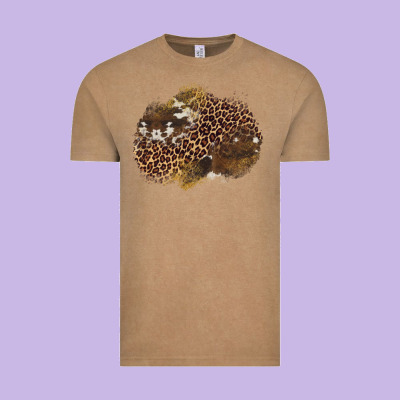 Leopard Cowhide Glitter Patches Vintage Tee Designed By Artiststas