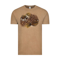 Vintage Coffee leopard cowhide glitter patches Vintage Tee - Artiststas