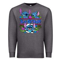 Charcoal Heather preview flower stitch 3rd grade Premium Sweatshirt - AdoDesignShop