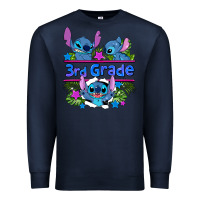 Navy preview flower stitch 3rd grade Premium Sweatshirt - AdoDesignShop