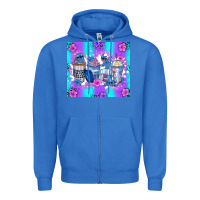True Royal stitch coffee cups Zipper Hoodie - Zillion Design Studio