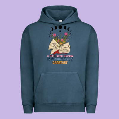 A Well Read Woman Is A Dangerous Creature Urban Hoodie Designed By Maliassmallbusiness