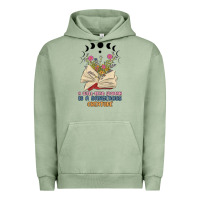 Pigment Oil Green a well read woman is a dangerous creature Urban Hoodie - MaliasSmallBusiness